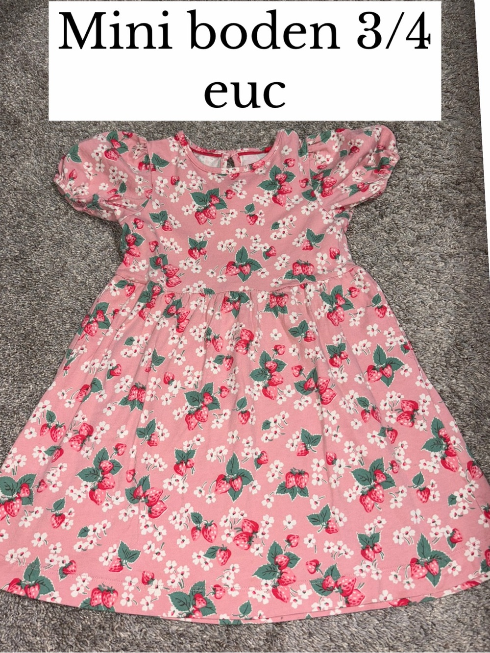 Mini boden strawberry dress